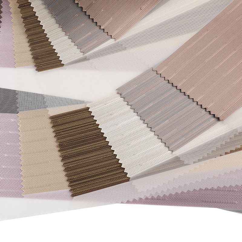 F065 Tecido para cortina de zebra semi-escuro ajustável para escritório com luz interna ajustável