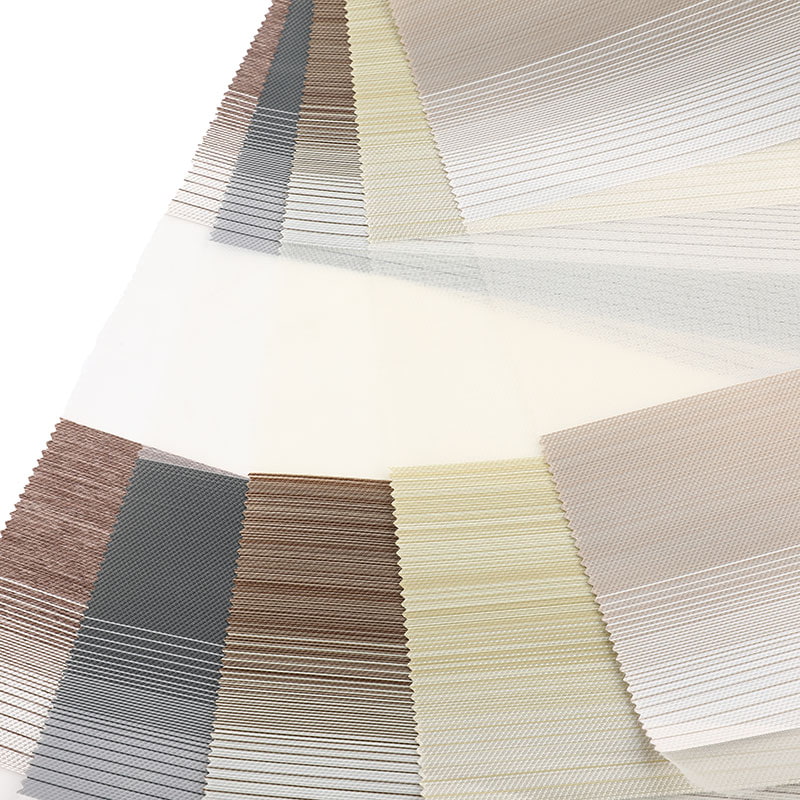 YX04 Tecido Zebra Cego de Camada Dupla Leve Suave Semi-Opaco