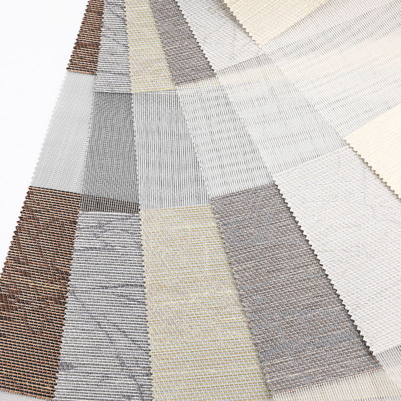 F079 cortina de gaze macia de poliéster tecido jacquard zebra para persiana